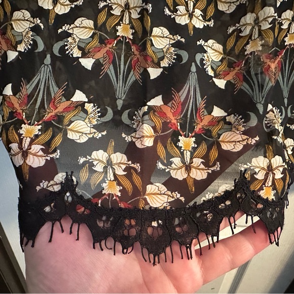 NWT Max Studio sheer long sleeve blouse - Picture 3 of 9